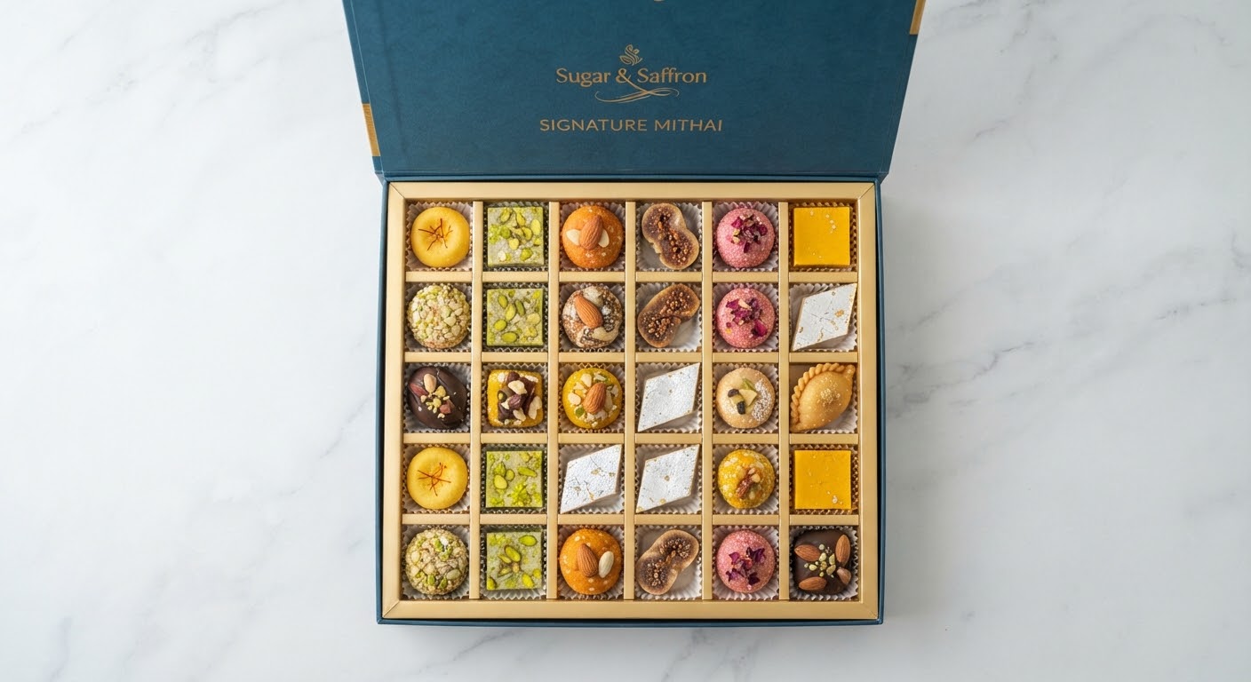 Signature Mithai Box 2kg — Assorted artisanal sweets